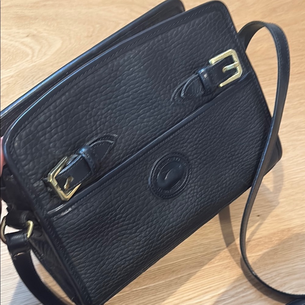 Vintage Dooney & Bourke Black Leather Shoulder Bag